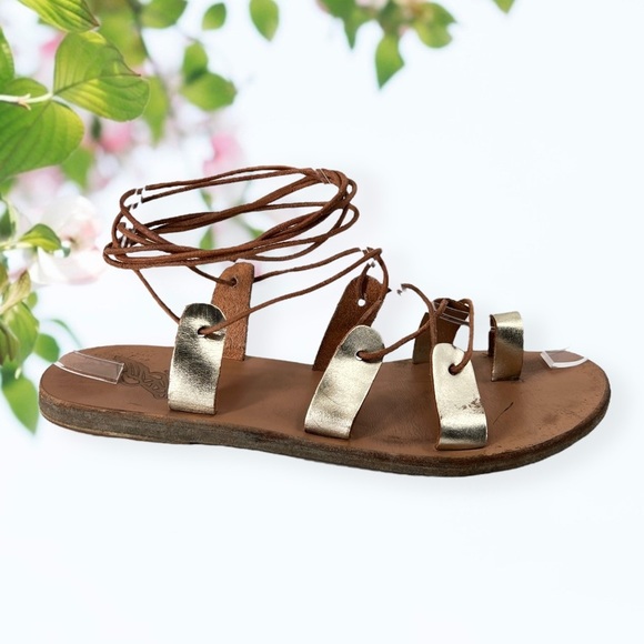 ANCIENT Greek Sandals Lace Up Gladiators - Picture 3 of 12